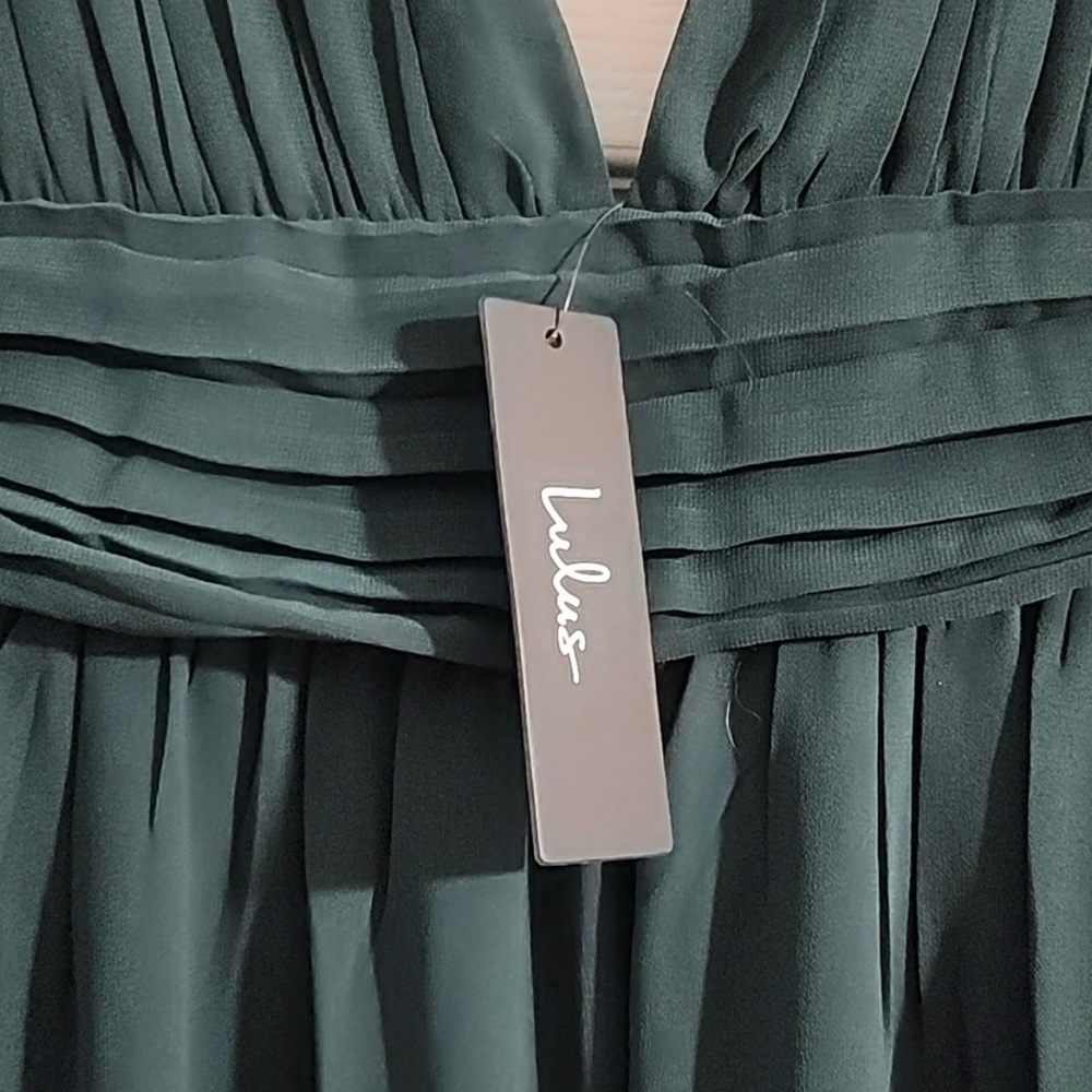 Heavenly Hues Forest Green Maxi Dress Lulu's NWT Small - Picture 6 of 6